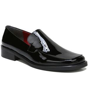 Franco Sarto Patent Leather Slip On Square Toe Loafers Size 5.5 Narrow